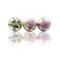 Üveg Pearl Gyöngyök, Üveggyöngyök, Kerek, DIY, kevert színek, 18mm, Által értékesített PC