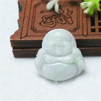 Jadite Pendel, Buddha, Carved, forskellige stilarter for valg, grøn, 24x24x5.5mm,36x22x5mm, Solgt af PC