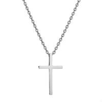 Tíotáiniam Cruach muince, Cruach Tíotáiniam, Cross, unisex & stíleanna éagsúla do rogha, 41x24x5mm, Fad Thart 23.6 Inse, Díolta De réir PC