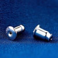 925 Sterling Zilveren Oornoot Component, platinum plated, 5x6mm, Verkocht door pair