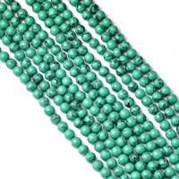 Χάντρες Turquoise, τυρκουάζ, Γύρος, γυαλισμένο, DIY & διαφορετικό μέγεθος για την επιλογή, πράσινος, Sold Per Περίπου 38-40 cm Strand