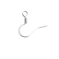 Crochet en acier inoxydable pour boucle d'oreille, Placage de couleur argentée, DIY, argent, 16x18mm, Vendu par PC