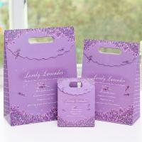 Fashion Gift Bag, Papier, Afdrukken, verschillende grootte voor keus, purper, Verkocht door PC