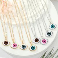 Colar de resina, liga de zinco, with resina, with 1.96inch extender chain, olho, banhado, joias de moda & para mulher, Mais cores pare escolha, comprimento Aprox 19.6 inchaltura, vendido por PC