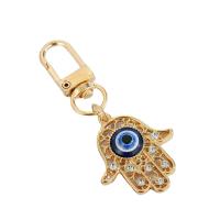 Zinc Alloy Key Clasp plated Unisex & enamel & with rhinestone nickel lead & cadmium free 20mm Sold By PC