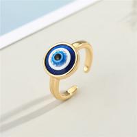 Evil Eye Smycken finger ring, Harts, med Zink Alloy, plated, Unisex & justerbar, fler färger för val, 10mm, Storlek:6-8, Säljs av PC