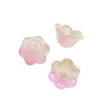 Lampwork Bead Cap, Flower, du kan DIY, flere farver til valg, 12x7mm, 10pc'er/Bag, Solgt af Bag