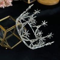 Tiara's, Zinc Alloy, silver plated, met strass, nikkel, lood en cadmium vrij, 120x70mm, Verkocht door PC