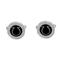 Manchetknopen, Zinc Alloy, platinum plated, voor de mens & glazuur, 19x19mm, Verkocht door pair