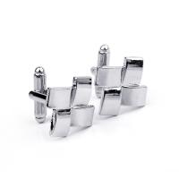 Cufflinks Zinc Alloy platinum color plated for man Sold By Pair