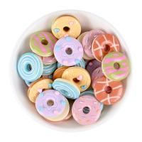 Mobiel DIY set, Hars, Donut, moffelen vernis, meer kleuren voor de keuze, 25mm, Ca 100pC's/Bag, Verkocht door Bag