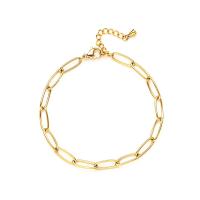 Bijoux bracelet en acier inoxydable, Acier inoxydable 304, avec 1.18Inch chaînes de rallonge, pour femme, plus de couleurs à choisir, 4mm, Longueur Environ 6.3 pouce, Vendu par PC