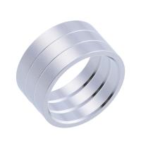 Anello in acciaio inox, 304 acciaio inox, Ciambella, unisex & matte, nessuno, 10.50mm, Misura:7, Appross. 3PC/set, Venduto da set