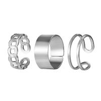 Sinc Alloy Ring Set, plátáilte, trí phíosa & unisex, dathanna níos mó le haghaidh rogha, nicil, luaidhe & caidmiam saor in aisce, Thart 3ríomhairí pearsanta/Mála, Díolta De réir Mála