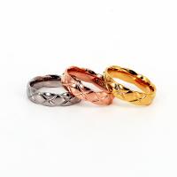 Anillo de dedo de Titantium Acero, Partículas de acero, chapado, diverso tamaño para la opción & para mujer, más colores para la opción, 5.70mm, tamaño:5-9, Vendido por UD