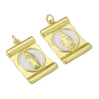 Messing hangers, gold plated, verschillende stijlen voor de keuze & glazuur, 15x22x2mm, Gat:Ca 3mm, Verkocht door PC