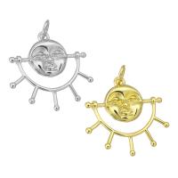 Brass Jewelry Pendants plated hammered Approx 3mm Sold By PC