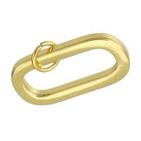 Messing hangers, gold plated, hol, 20x10x2mm, Gat:Ca 2mm, Verkocht door PC