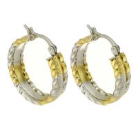 Mens Stainless Steel Hoop orecchino, acciaio inox, per la donna, 6*25mm, Venduto da coppia