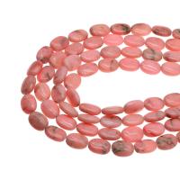 Mramor perle, Obojen Mramor, Stan Oval, možete DIY, roze, 17x13x7mm, Prodano Per 38 cm Strand