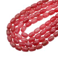 Rhodoniet kralen, Rhodonite, Drum, DIY, rood, 17x12x12mm, Per verkocht 38 cm Strand