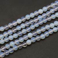 Sea opal perler, Runde, du kan DIY & facetteret, hvid, 8x8x8mm, Solgt Per 38 cm Strand