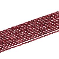 Mramor perle, Obojen Mramor, Krug, možete DIY, crven, 2x2mm, Prodano Per 38 cm Strand