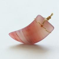 Agate Jewelry Pendants with Brass gold color plated DIY Sold By PC