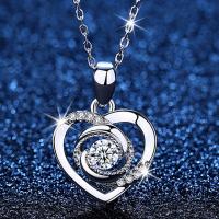 925 Sterling Silver Pendant with 99.9% Sterling Silver Heart plated & with rhinestone Sold By PC