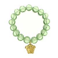 Bracelets de cristal, acier inoxydable, avec cristal, unisexe, vert, 15*16mm,9*9.5mm, Longueur Environ 6 pouce, Vendu par PC