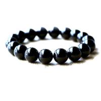 Black Agate Bracelets Round Unisex & radiation protection black Sold Per Approx 16-21 cm Strand