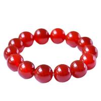 Bracelets en Agate rouge, Rond, unisexe & normes différentes pour le choix, rouge, Vendu par Environ 16-19 cm brin