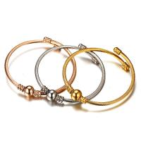 304 nehrđajućeg čelika Pljuska Bangle, tri komada & za žene, miješana boja, Dužina Približno 6.89 inčni, Prodano By Set