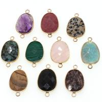 Gemstone stik, Ædelsten, med Zinc Alloy, flere farver til valg, 32x18x7mm, Solgt af PC