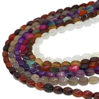 Agat perler, Agate, Drum, du kan DIY & facetteret & twist, flere farver til valg, 12x8x8mm, Solgt Per 38 cm Strand