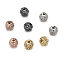 Cubic Zirconia Micro Pave Brass Beads plated fashion jewelry & micro pave cubic zirconia Sold By PC