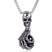 Rostfritt stål Smycken Hängen, 304 rostfritt stål, Skull, DIY, fler färger för val, 19x44mm, Säljs av PC