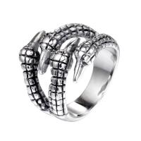 Bague en acier inoxydable, Acier inoxydable 304, Griffe, normes différentes pour le choix & pour homme, couleur originale, Taille:7-13, Vendu par PC