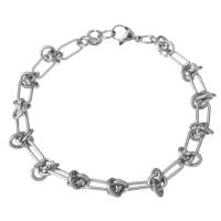 Stainless Steel smycken Armband, ROSTFRITT STÅL, Unisex, ursprungliga färgen, Längd Ca 8.5 inch, Säljs av PC