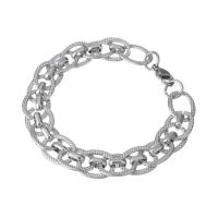 Jewelry Cruach dhosmálta Bracelet, unisex, dath bunaidh, Fad Thart 8.4 Inse, Díolta De réir PC