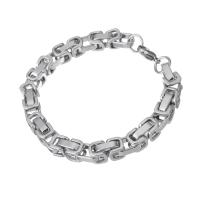 Jewelry Cruach dhosmálta Bracelet, unisex, dath bunaidh, Fad Thart 8.5 Inse, Díolta De réir PC