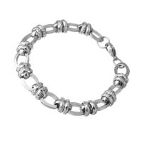 Jewelry Cruach dhosmálta Bracelet, unisex, dath bunaidh, Fad Thart 8.6 Inse, Díolta De réir PC