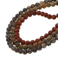 Naturlige tibetanske Agate Dzi Beads, Tibetansk agat, Runde, du kan DIY, flere farver til valg, 8mm, Solgt Per 38 cm Strand