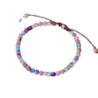 Jaspe d'impression bracelet, avec alliage de zinc, pour femme, couleurs mélangées, 4mm, Longueur 18-22 cm, Vendu par PC