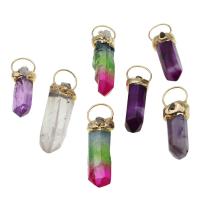 Gemstone Pendants Jewelry Brass with Gemstone irregular Sold By PC