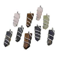 Gemstone Pendants Jewelry Brass with Gemstone 30-50mm Sold By PC