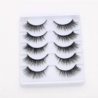 False Eyelashes Chemical Fiber for woman black 12mm Sold By Set