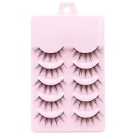 False Eyelashes Artificial Fibre 3D effect & for woman black 12mm Sold By Set