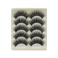 Faux cils, Fibres artificielles, styles différents pour le choix & pour femme, 15mm, 105x90x15mm, 5pairescouple/fixé, Vendu par fixé