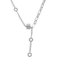 Collier d'acier titane, avec 1.96inch chaînes de rallonge, Placage, bijoux de mode & pour femme, plus de couleurs à choisir, Longueur Environ 18.1 pouce, Vendu par PC